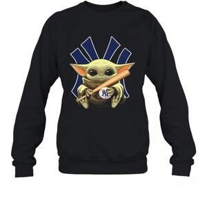Baby Yoda Hug  York Yankees Baseball T-Shirt